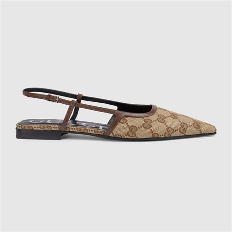 gucci suede ballet flats|women's gg slingback ballet flat.